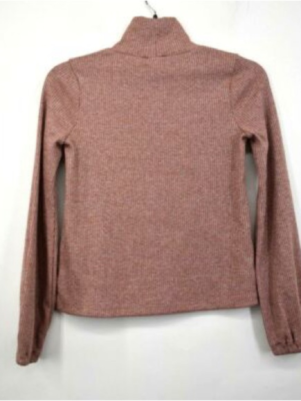 Madewell Ribbed Turtleneck Sweater in Dusty Rose